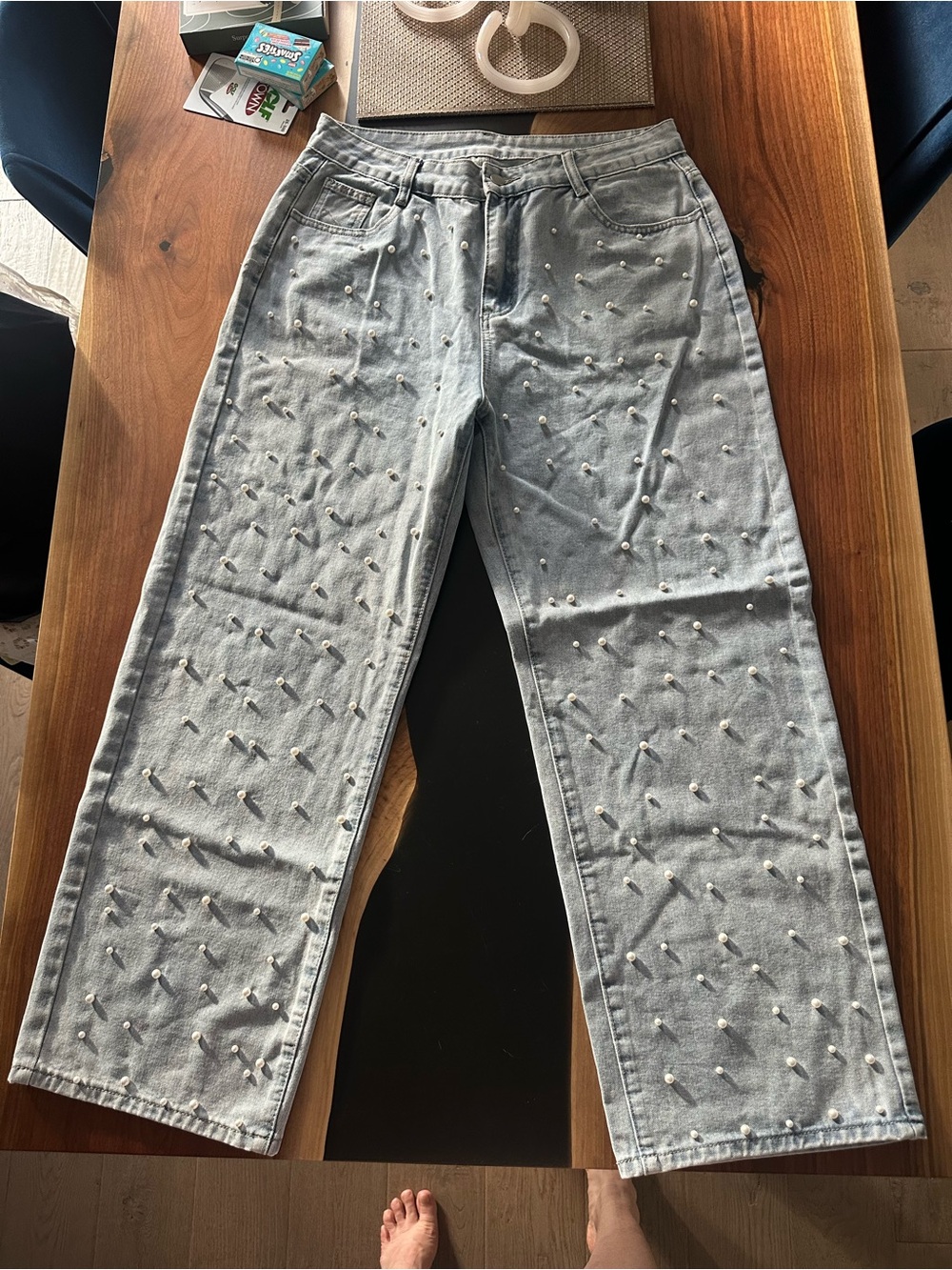 Pearl Studded Women’s Jeans